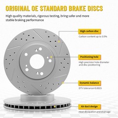 For 2011-16 Kia Forte/Forte5 Hyundai Elantra Veloster Front Rear Brake Rotor Pad