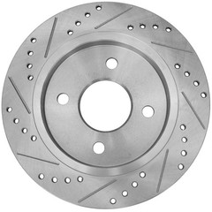 253mm Rear Drilled & Slotted Brake Rotors for Ford Fiesta 2014-2019 Focus 01-07