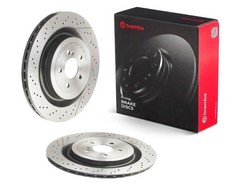 Brembo 09.B879.11 Prime UV Coated Drill/Grooved PVT Brake Rotors – Rear Pair