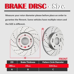 Front Rear Drilled Rotors Brake Pads Fit 2014-2016 Hyundai Elantra Veloster Kits