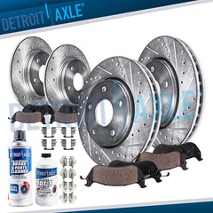 Front & Rear Drilled Rotors + Brake Pads for 2011-2014 Ford Edge Lincoln MKX