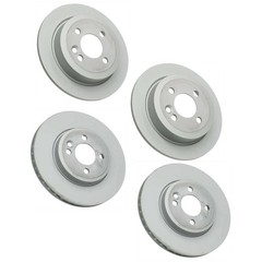 SET-452150344420 Zimmermann Brake Discs 4-Wheel Set Front & Rear FWD for Cooper