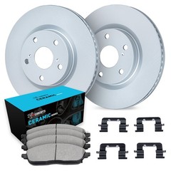 WDWH1-73018 R1 Concepts Brake Disc and Pad Kits 2-Wheel Set Front for VW Audi A4