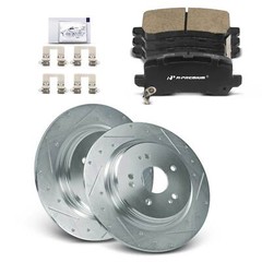 A-Premium 6x Rear Drilled Brake Rotor & Brake Pad for Acura TLX 2015-2019 2020