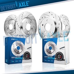 Front Rear Drilled Brake Rotors Kit for Volvo S60 XC60 S90 V60 V90 Cross Country