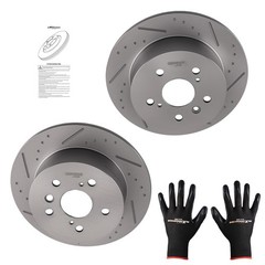 Rear Disc Brake Rotors Set for Toyota Avalon 2008-2012 Camry 2007-2011 S31433