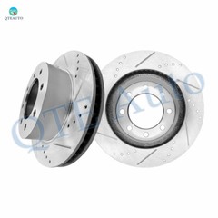 Front Drilled Slotted Brake Disc Rotors 353mm For 2003-2008 Dodge RAM 3500