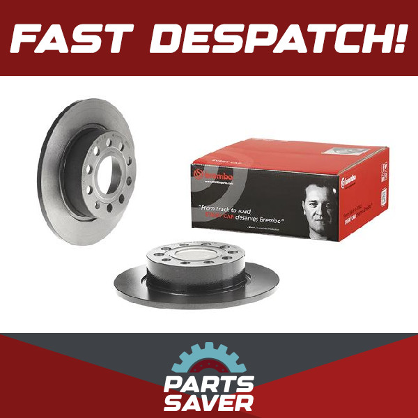2x Brake Discs Pair Solid fits SKODA OCTAVIA Mk1, Mk2, Mk3 Rear 00 to 20 253mm