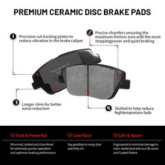 10.31″Front Brake Rotors Ceramic Brake Pads For 2012 2013 2014 2015 Honda Civic