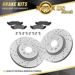 325 mm Front Drilled Slotted Brake Rotors Ceramic Pads for Ford Taurus 2010-2012