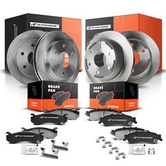 Front & Rear Disc Brake Rotors and Ceramic Brake Pads for Chevrolet Tahoe GMC
