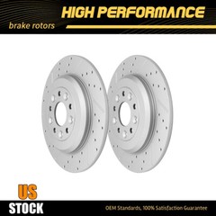 Rear Drilled Disc Brake Rotors For Ford Five Hundred Taurus Flex Lincoln MKX
