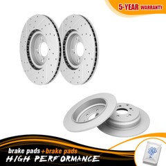 Front Rear Drilled Brake Disc Rotors For 2007 – 2015 Honda Pilot Acura MDX