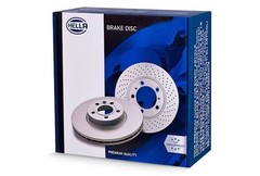 (2) HELLA-PAGID FRONT Brakes Brake Disc Rotor KIT For BMW 2015 2016 x4 xDrive35i