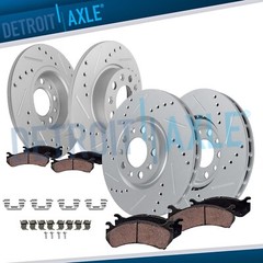 8pc Front Rear Drilled Brake Rotors Brake Pads Kit for Fiat 500X Jeep Renegade