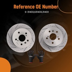 Rear Disc Brake Rotors Kit for Lexus ES350 2007-2012 Toyota Avalon 2008-2012