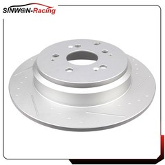Front&Rear Brake Rotors Drilled Slotted For 2011 2012 2013 2014 Honda Odyssey