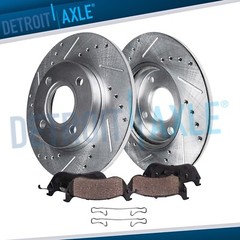 Rear Drilled and Slotted Brake Rotors Brake Pads Kit for 2006 Mini Cooper 4 Stud