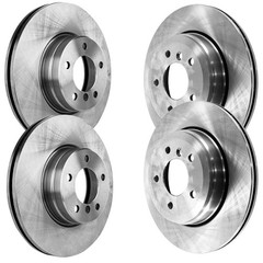 Front and Rear Disc Brake Rotors For 2008-2010 BMW 528i 2004-2007 530i