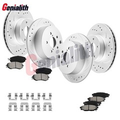 Front Rear Drilled Rotors and Pads for 2012 20113 2014 2015 2016 Subaru Impreza