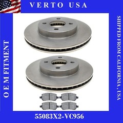 Front Brake Rotors & Ceramic Pads For Saturn Ion 2003-2004-2005-2006-2007