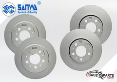 FRONT & REAR BRAKE ROTOR SET GEOMET COATED FOR VOLVO S60 S80 V70 XC70 1999-2009