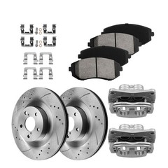 Front Brake Rotors Pads + Brake Calipers Kits fits Subaru Outback Legacy Impreza