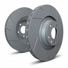 SP Performance T19-2424 Slotted Grey Zinc Front Rotors 90-97 Honda Accord DX//SE