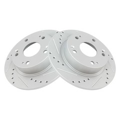 TRQ BRA74639 Disc Brake Rotors For Honda Accord 2003-2007 Rear