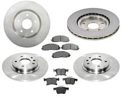 Front Rear Disc Brake Rotors & Ceramic Pads For 2017-2023 FWD Chrysler Pacifica