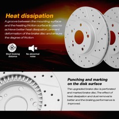 2PCS Rear Brake Rotors for Hyunda Elantra GT Veloster Venue Kona Forte Soul