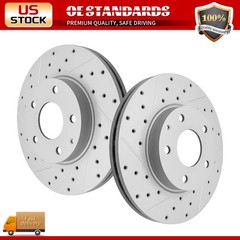 280mm Front Disc Drilled Brake Rotors for 2014 – 2016 Mazda 3 Sport CX-3
