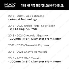 Front Drilled Slotted Rotors + Pads for Chevy Equinox Malibu GMC Terrain