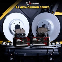 R1 Concepts Wduh2 03075 R1 Brake Rotors Carbon Coated W Optimum Oe Pads