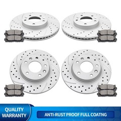 Fit Ford Fusion MKZ Mazda 6 Front Rear Discs Rotors and Brakes Ceramic Pads Kit