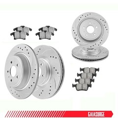 [Front+Rear] Disc Brake Rotors And Ceramic Pads Kit For Ford Fusion Lincoln MKZ