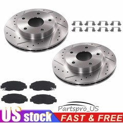 11.93” Rear Drilled Rotors Brake Pads for 2010-2017 Chevy Equinox Terrain GMC