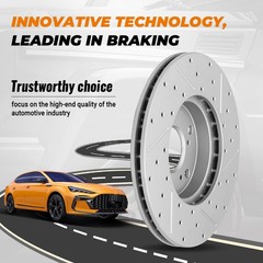 Front Rear Brake Rotors & Ceramic Brake Pads for 2017 – 2022 2023 Nissan Titan