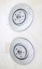 ZZP Cross Drilled Slotted Brake Rotors 6 piston Cadillac ATS-V Camaro SS 1LE
