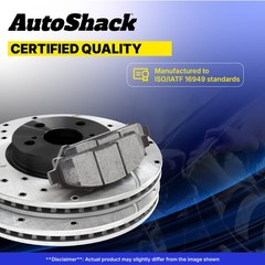 Front Drilled Slotted Brake Rotors Ceramic Pads for 2010-2015 Chevy Camaro