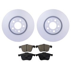 Hella Front Rotors Akebono EURO Ceramic Disc Brake Pads Kit For XC90 SUV Auto