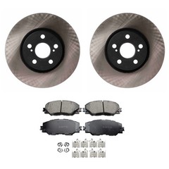 ADVICS Front Rotors Akebono ProACT Ceramic Disc Brake Pad Kit For Corolla Vibe