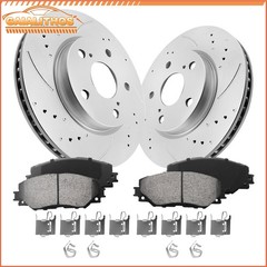 10.8” (275mm) Front Brake Rotors Ceramic Pads for Toyota RAV4 Prius V Scion xB