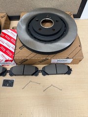 2010-2015 LEXUS RX350 RX450H OEM GENUINE FRONT BRAKE ROTORS, TCMC PADS & SHIMS