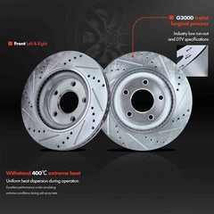 New Drilled Brake Rotors for Nissan Altima 2007-2019 295.8mm Front Left & Right