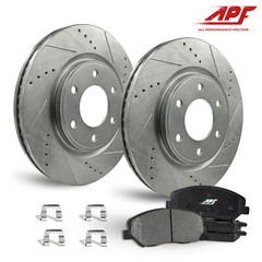 Front Zinc Drill/Slot Brake Rotors + Pads for Chevrolet Colorado 2009-2012