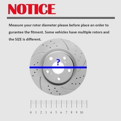 5 Lugs Front Brake Rotors Brake Pads Kits for Toyota RAV4 Pirus V Lexus HS250H