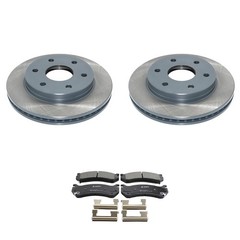 DuraGo Front Rotors Bosch QuietCast Ceramic Disc Brake Pads Kit For Escalade ESV