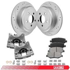 316mm Rear Brake Rotors & Pads Calipers for Dodge Nitro 2007-2011 Jeep Liberty