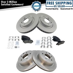 Front & Rear Ceramic Disc Brake Pad & Rotor Kit for Nissan Rogue SUV New